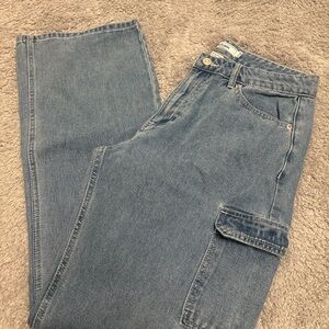 Women's Refrain Wide Leg Cargo Jeans